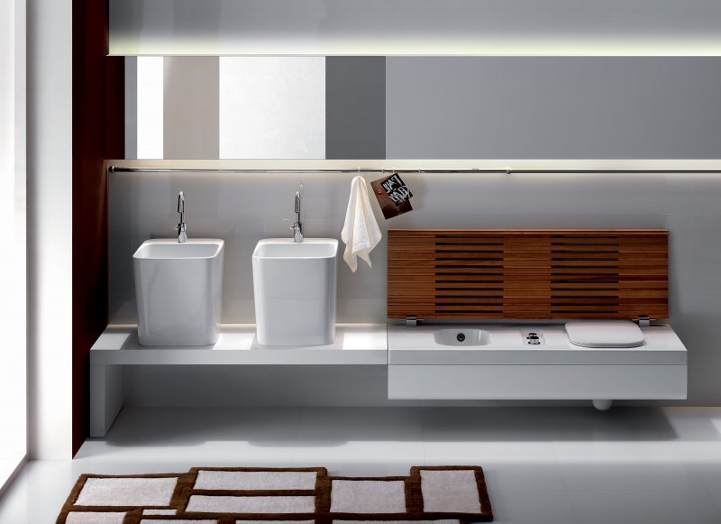 Wc e Bidet Sospeso Sculture Hatria, sanitari bagno, WC, Bidet